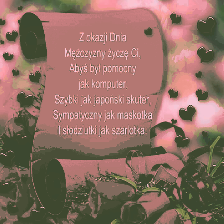 Dyplom z życzeniami na Dzień Mężczyzny